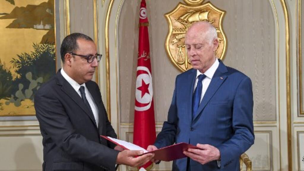 Hichem Mechichi et Kaïs Saied