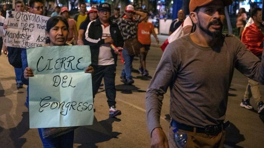 Manifestant au Pérou