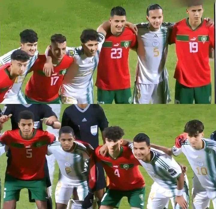 L'équipe du Maroc et celle de l'Algérie