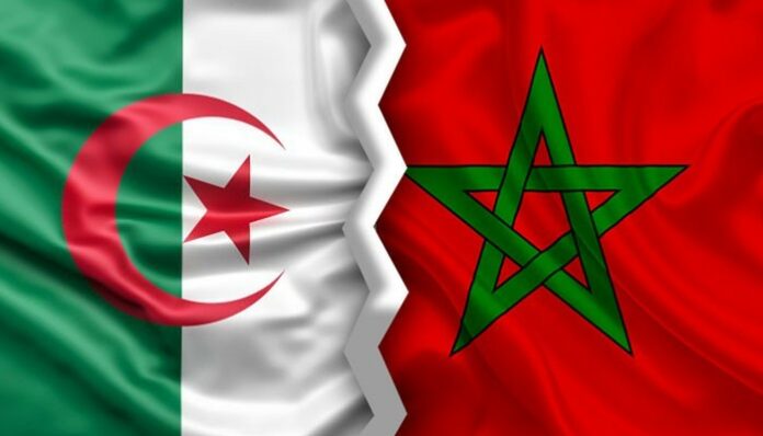 Drapeau Algérie et Maroc