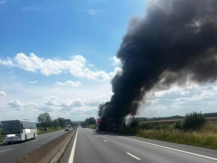 Bus en feu