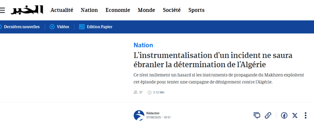El Khabar fait la propagande