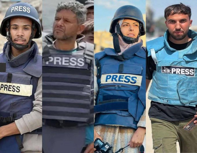 Les journalistes assassinés par l'armée israélienne à l'hôpital Nasser.