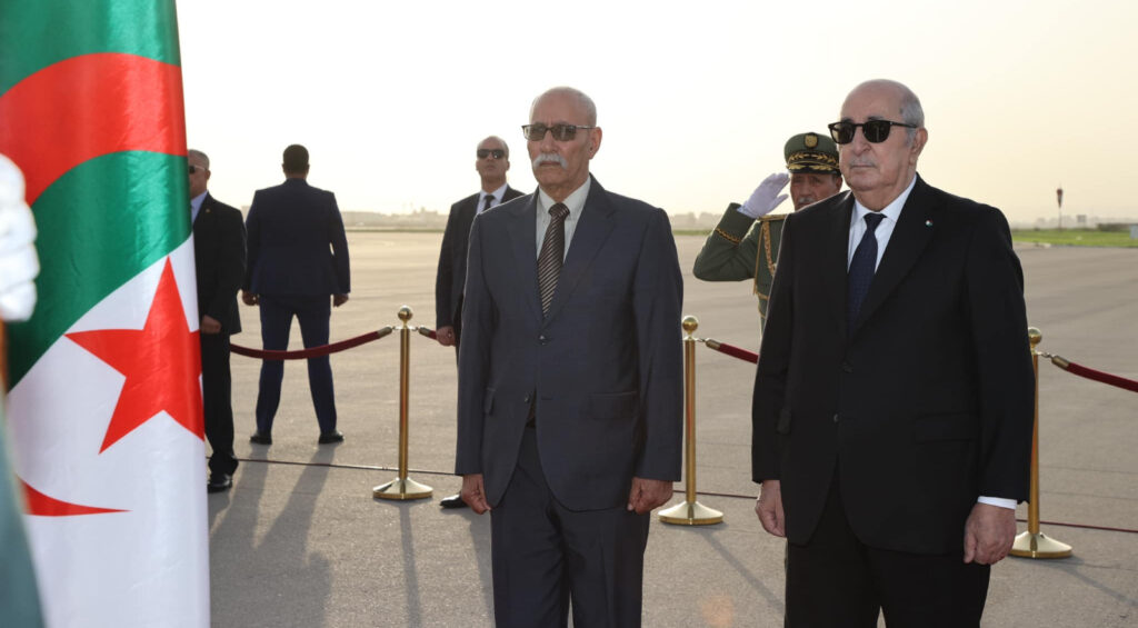 Tebboune et Brahim Ghali, le chef du Polisario