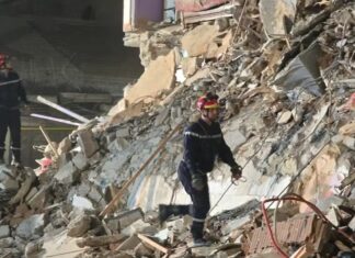 Alger : un immeuble s’effondre à Hussein Dey Effondrement d'un immeuble à Alger