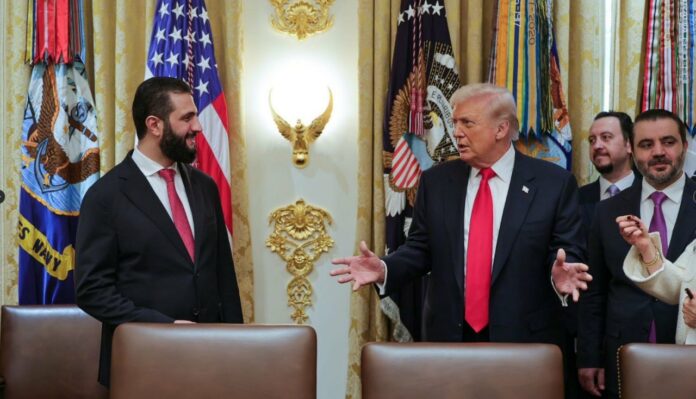 Ahmed al Charaa et Donald Trump.