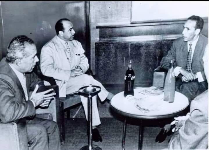 Mohamed Khider, Krim Belkacem et Mohamed Boudiaf,