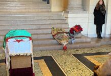 Inhumation de Mohammed Harbi au cimetière de Père Lachaise à Paris Inhumation de Mohammed Harbi.