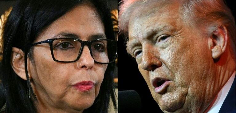 Delcy Rodríguez, présidente par intérim, et Trump