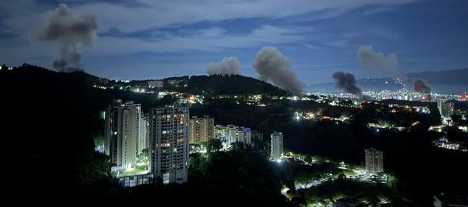 Caracas bombardée.