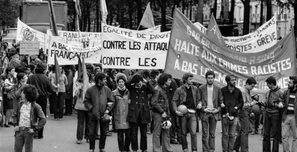 Manifestation contre le racisme en France.
