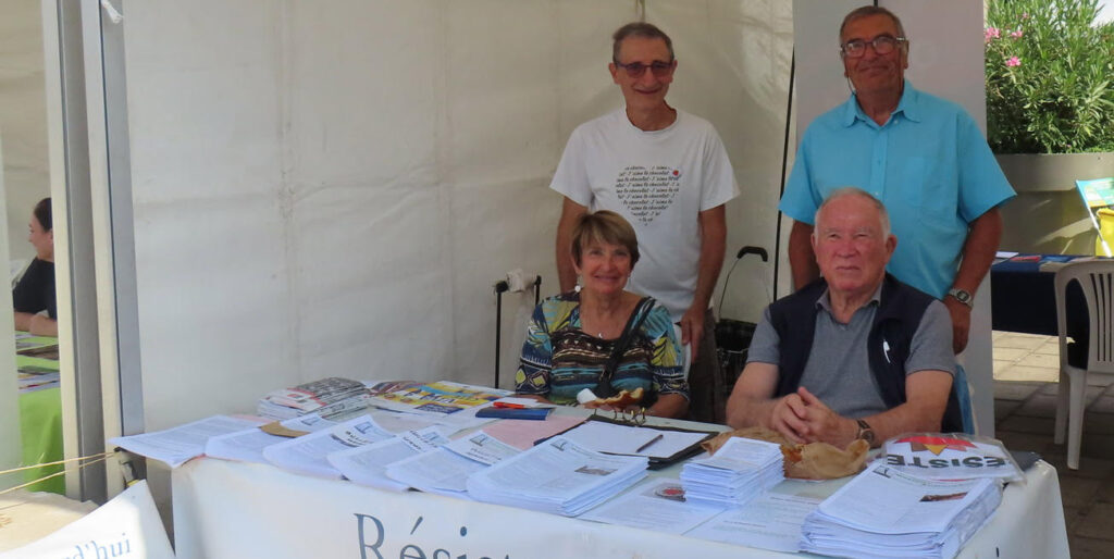 Serge Vial et des membres du bureau de Résister aujourd'hui